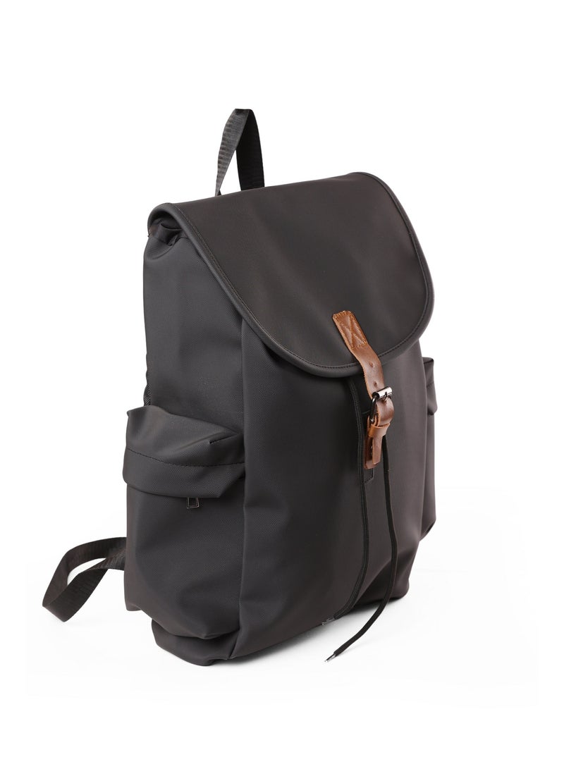 Shield Backpack Large Casual Daypack Vintage Outdoor Travel Rucksack Hiking Backpacks- Black - Image 2